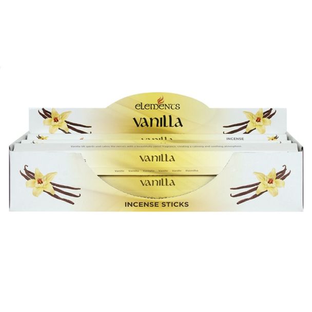 Set of 6 Packets of Elements Vanilla Incense Sticks 