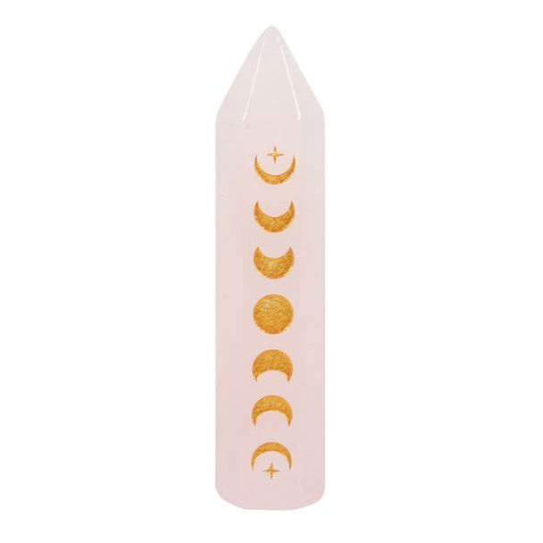 5cm Rose Quartz Moon Phase Crystal Point
