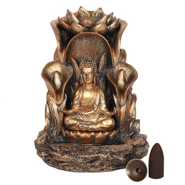 Bronze Buddha Backflow Incense Burner 