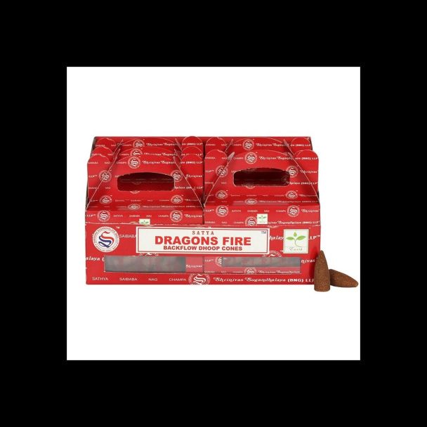 Set of 6 Packets of Dragons Fire Backflow Dhoop Cones by Satya