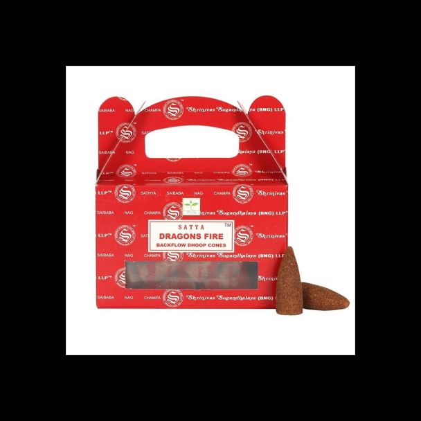 Set of 6 Packets of Dragons Fire Backflow Dhoop Cones by Satya