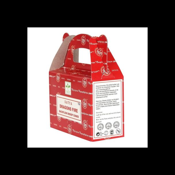 Set of 6 Packets of Dragons Fire Backflow Dhoop Cones by Satya