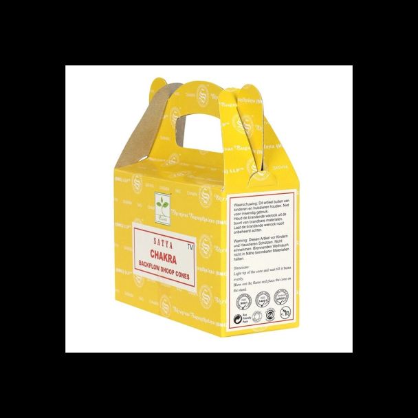 Set of 6 Packets of Chakra Backflow Dhoop Cones by Satya