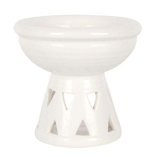 Off White Deep Bowl Oil Burner and Wax Warmer