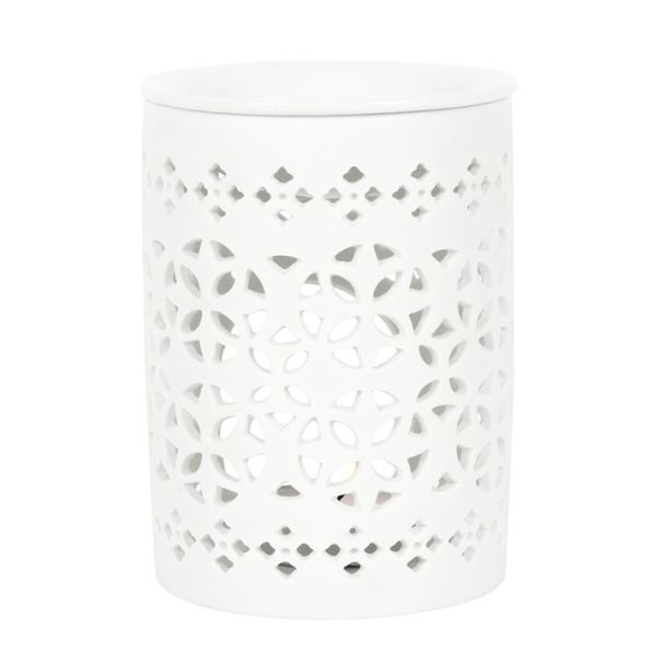 White Matte Cut Out Oil Burner 