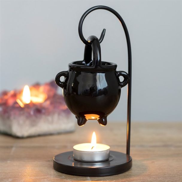 *Hanging Ceramic Cauldron on Metal Base Oil Burner (12/24)
