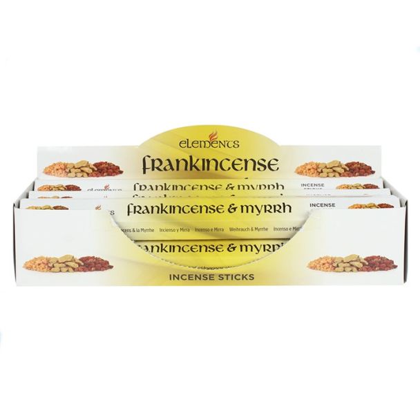 Set of 6 Packets of Elements Frankincense and Myrrh Incense Sticks 