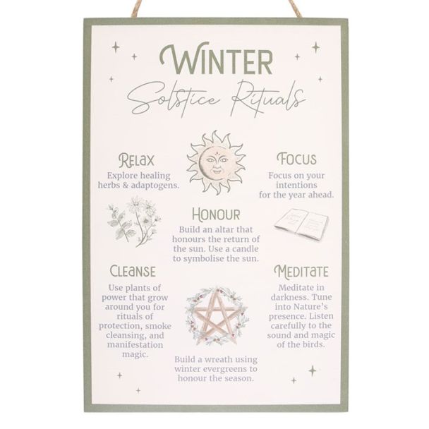 30cm Winter Solstice Rituals MDF Hanging Sign