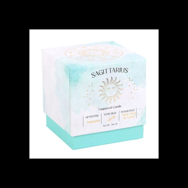 Sagittarius Ylang Ylang & Amber Gemstone Zodiac Candle