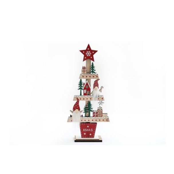 29.5cm Wooden Gonk Tree Standing Decoration
