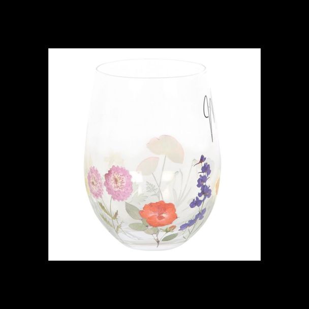 Mum Wildflower Stemless Glass