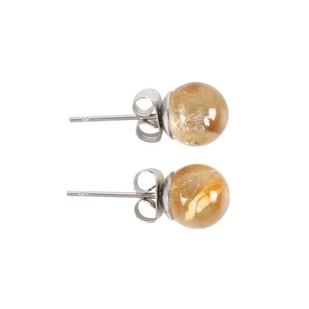 Citrine Semi Precious Crystal Earrings