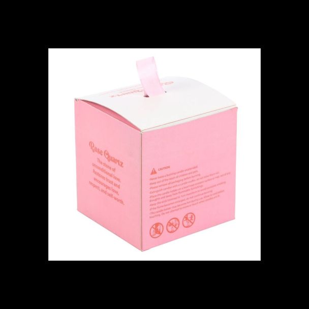 The Sun Rose Quartz Crystal Chip Candle