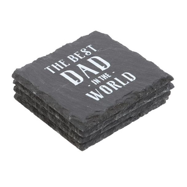 Set of 24 Slate Coasters for Him in Display