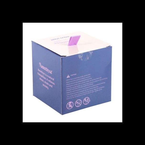 The Moon Amethyst Crystal Chip Candle