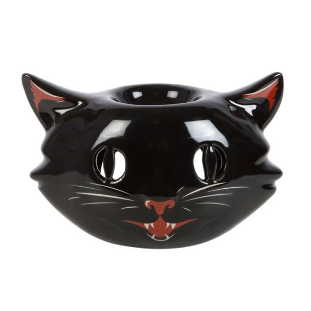 Spooky Black Cat Oil Burner 