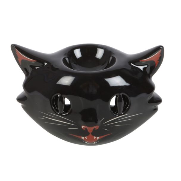 Spooky Black Cat Oil Burner