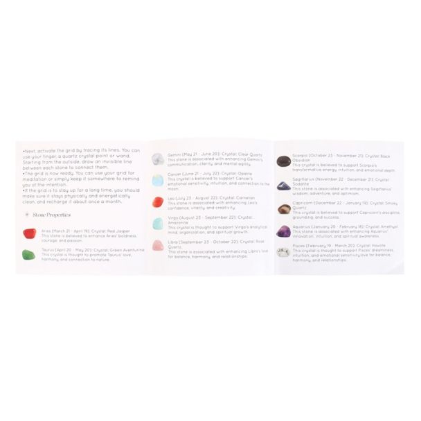 Astrology Wheel Crystal Grid Set