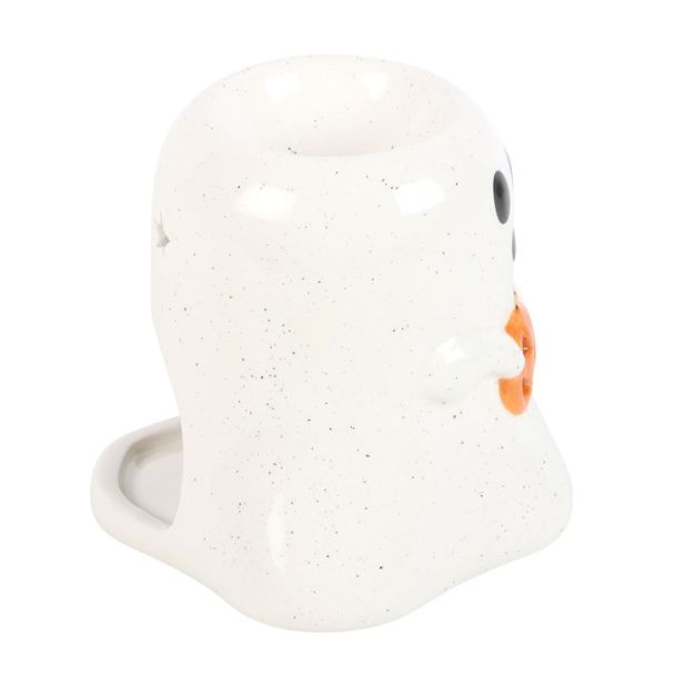Ghost Shaped Oil Burner and Wax Warmer with Pumpkin