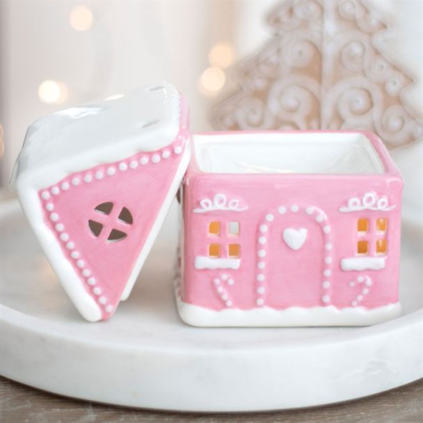 Pink Gingerbread House Oil Burner