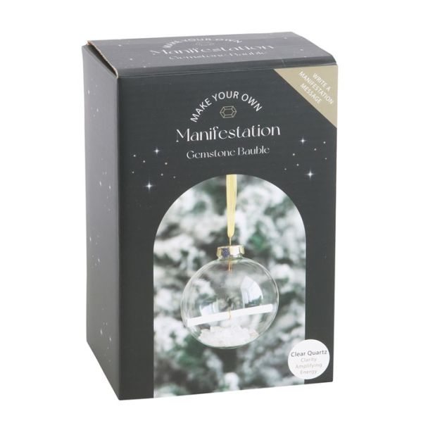Clear Quartz Manifestation Christmas Bauble Kit