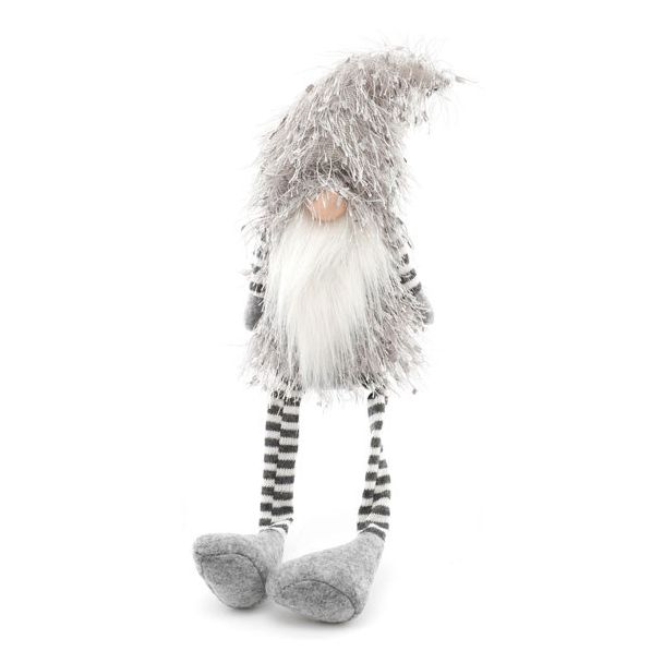 Grey Plush Santa Gonk with Dangly Legs
