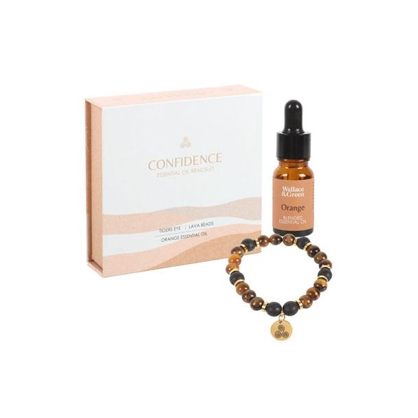 Confidence Tiger's Eye Crystal Essential Oil Bracelet