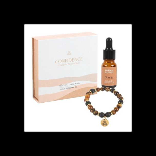Confidence Tiger's Eye Crystal Essential Oil Bracelet