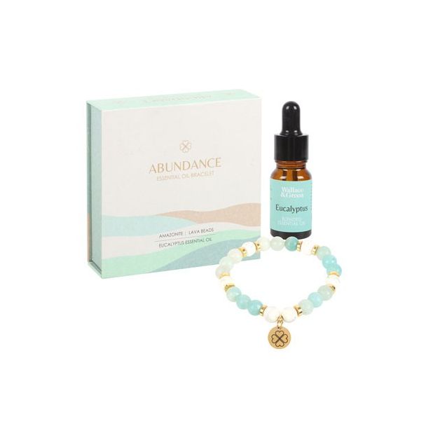 Abundance Amazonite Crystal Essential Oil Bracelet