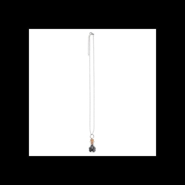 Protection Black Obsidian Crystal Chip Potion Bottle Necklace