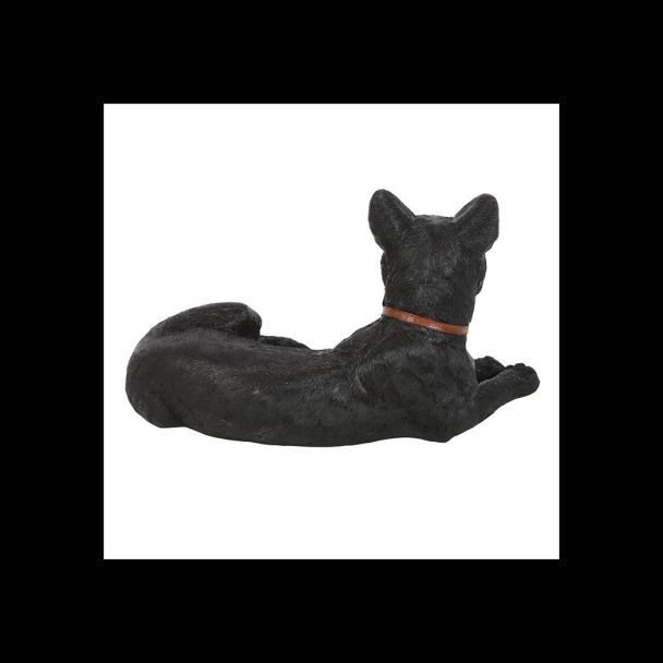 Laying Black Cat Figurine 