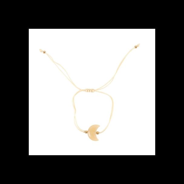 Be Brave Yellow Jade Crystal Moon Bracelet