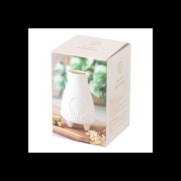 Cream Ribbed Palo Santo Brick Burner