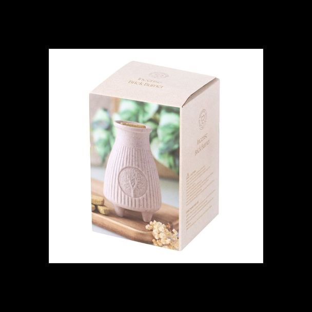 Greige Ribbed Palo Santo Brick Burner