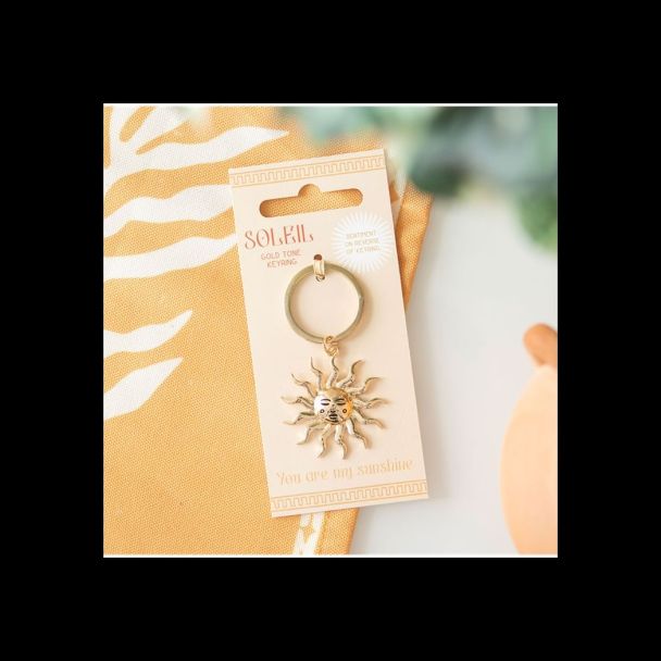 Gold Sun Keyring