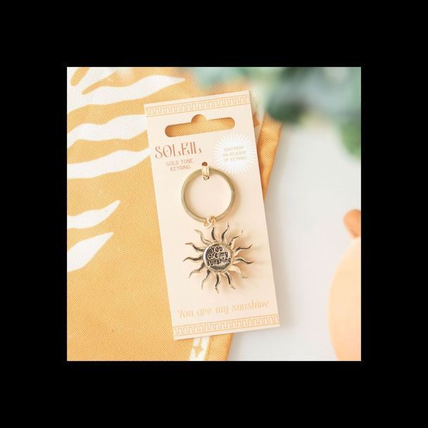 Gold Sun Keyring