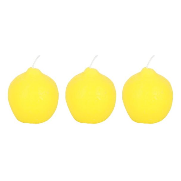 Set of 3 Lemon Shaped Candles
