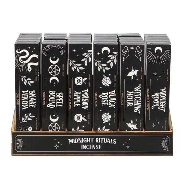 Set of 36 Midnight Rituals Incense Sticks in Display