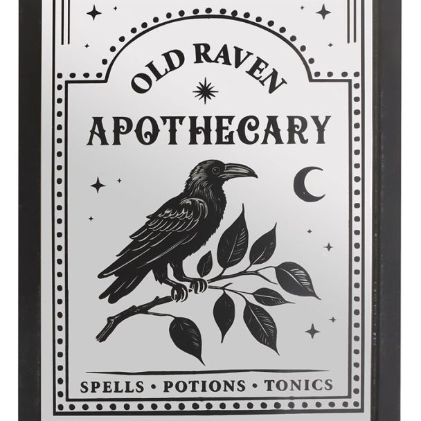 Old Raven Apothecary Mirrored Wall Art
