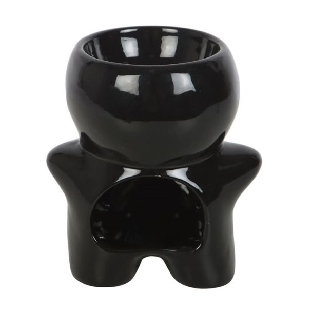 Black Gingerdead Man Oil Burner and Wax Warmer