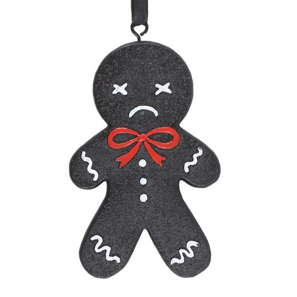 Black Gingerdead Man Hanging Ornament