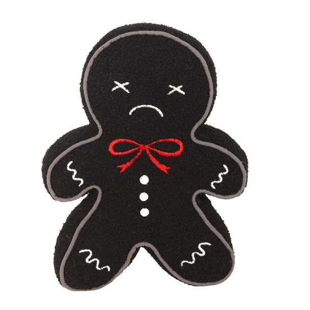 Black Gingerdead Man Boucle Cushion