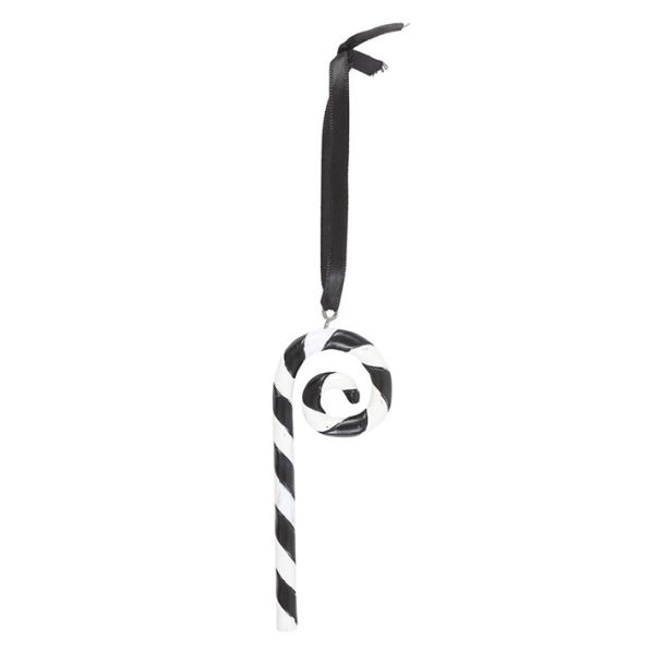 Black and White Candy Cane Hanging Ornament