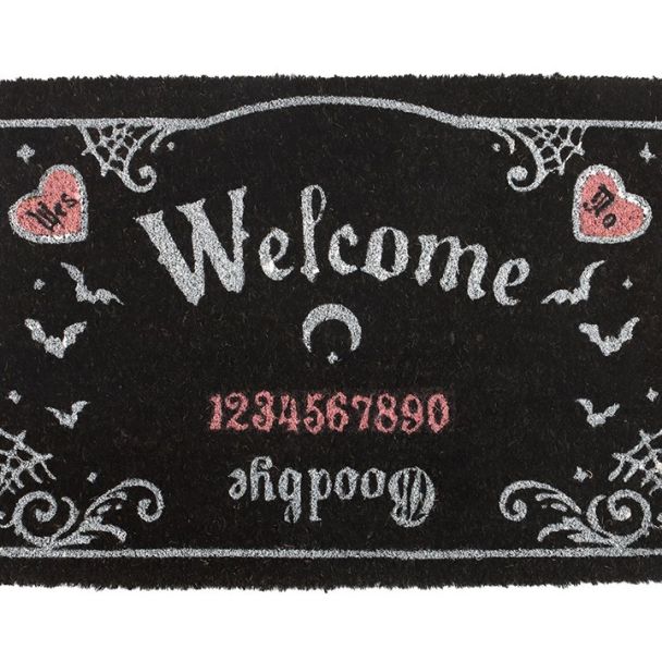 Pink and Black Talking Board Doormat