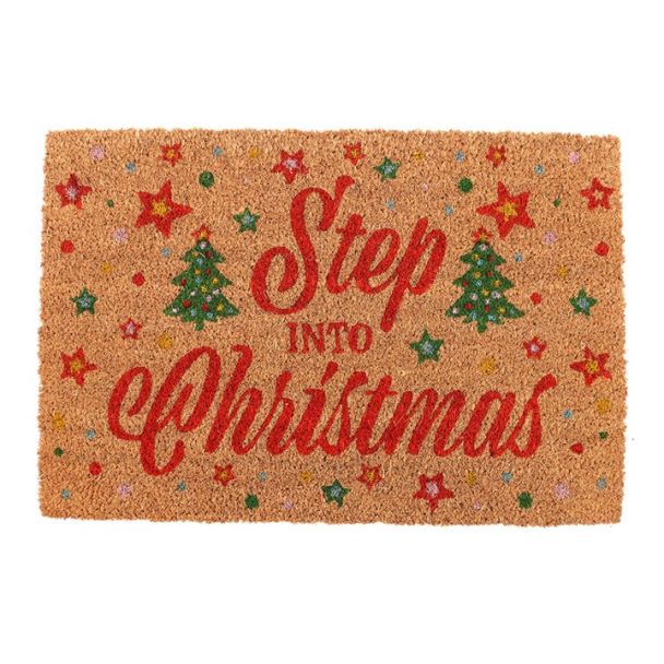 Natural Step Into Christmas Doormat