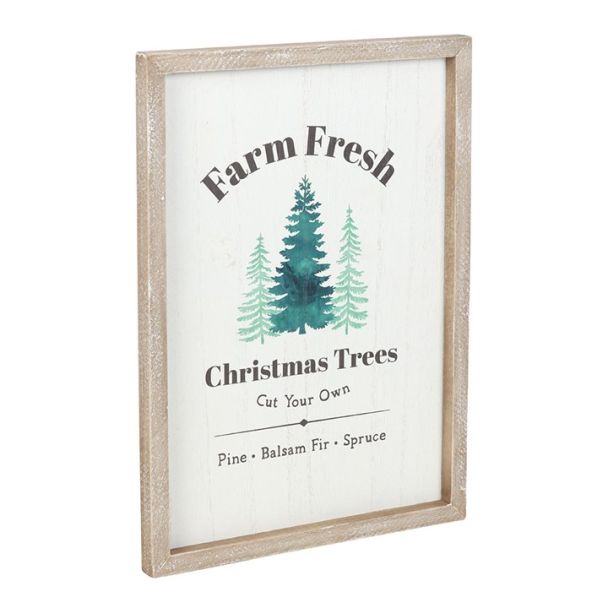 Farm Fresh Christmas Trees Framed Wall Art Print