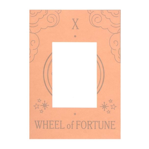 The Wheel of Fortune Vintage Tarot Necklace on Greeting Card