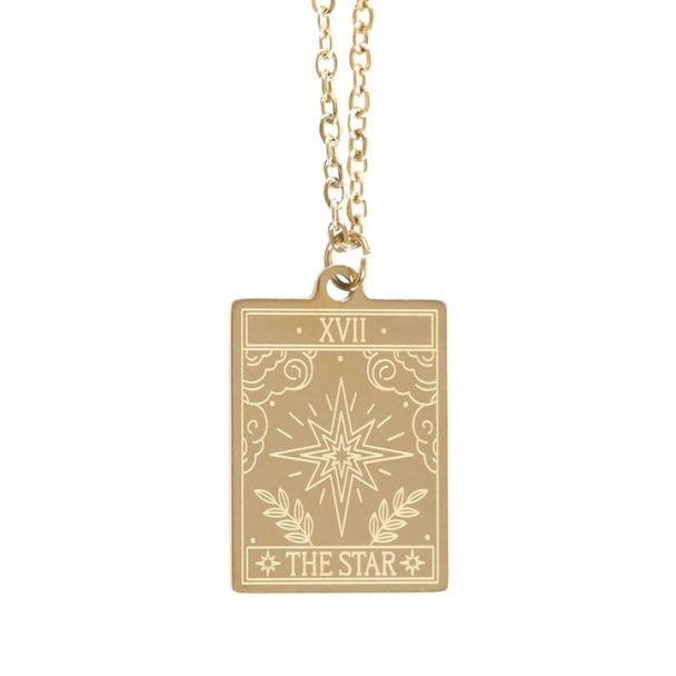 The Star Vintage Tarot Necklace on Greeting Card