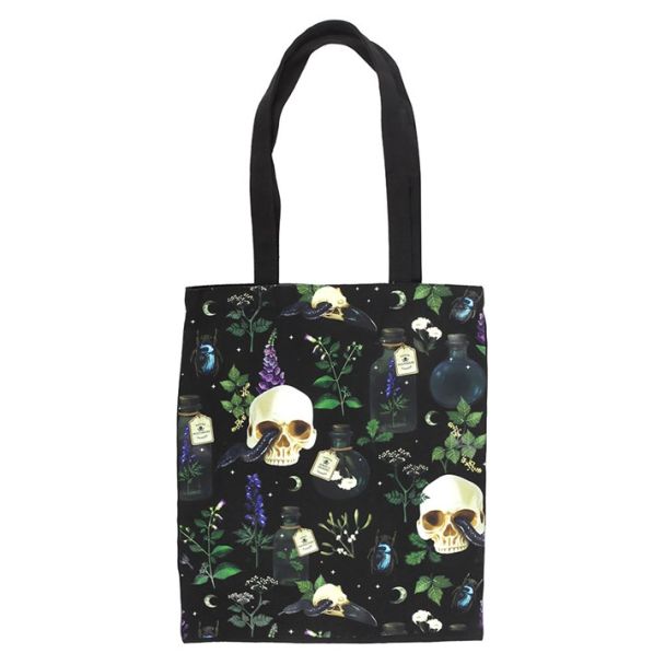 Venom & Vines Print Polycotton Tote Bag