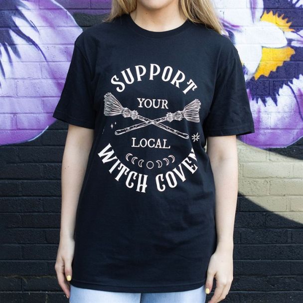 Support Your Local Witch Coven Unisex T-shirt Size S